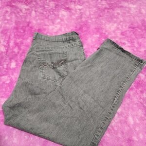 Gloria Vanderbilt Amanda Jeans Women's 20W High Rise Tapered Gray Denim Pants